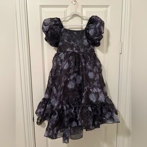 JessaKae Floral Puff Sleeve Organza Dress